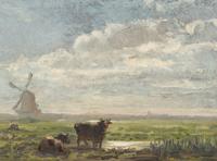 Landscape with Cows and Windmill