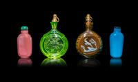 Four Chinese Glass Snuff Bottles