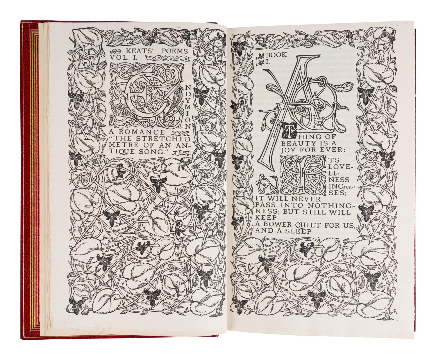 [FINE PRESS -- VALE PRESS]. KEATS, John (1795-1821). Poems . Charles J. Holmes, editor. London: Ballantyne Press for Hacon and Ricketts,1898.