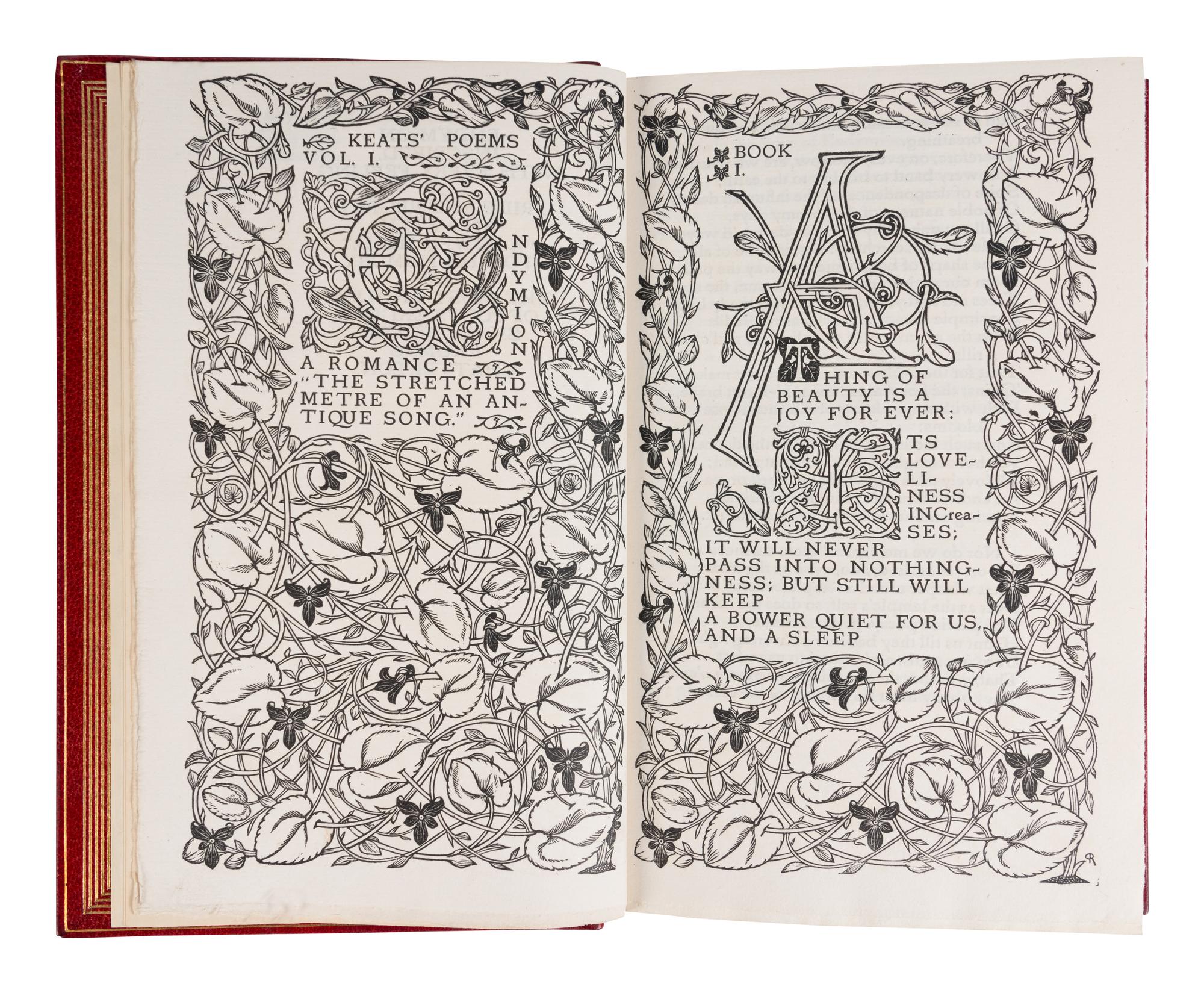 [FINE PRESS -- VALE PRESS]. KEATS, John (1795-1821). Poems . Charles J. Holmes, editor. London: Ballantyne Press for Hacon and Ricketts,1898.