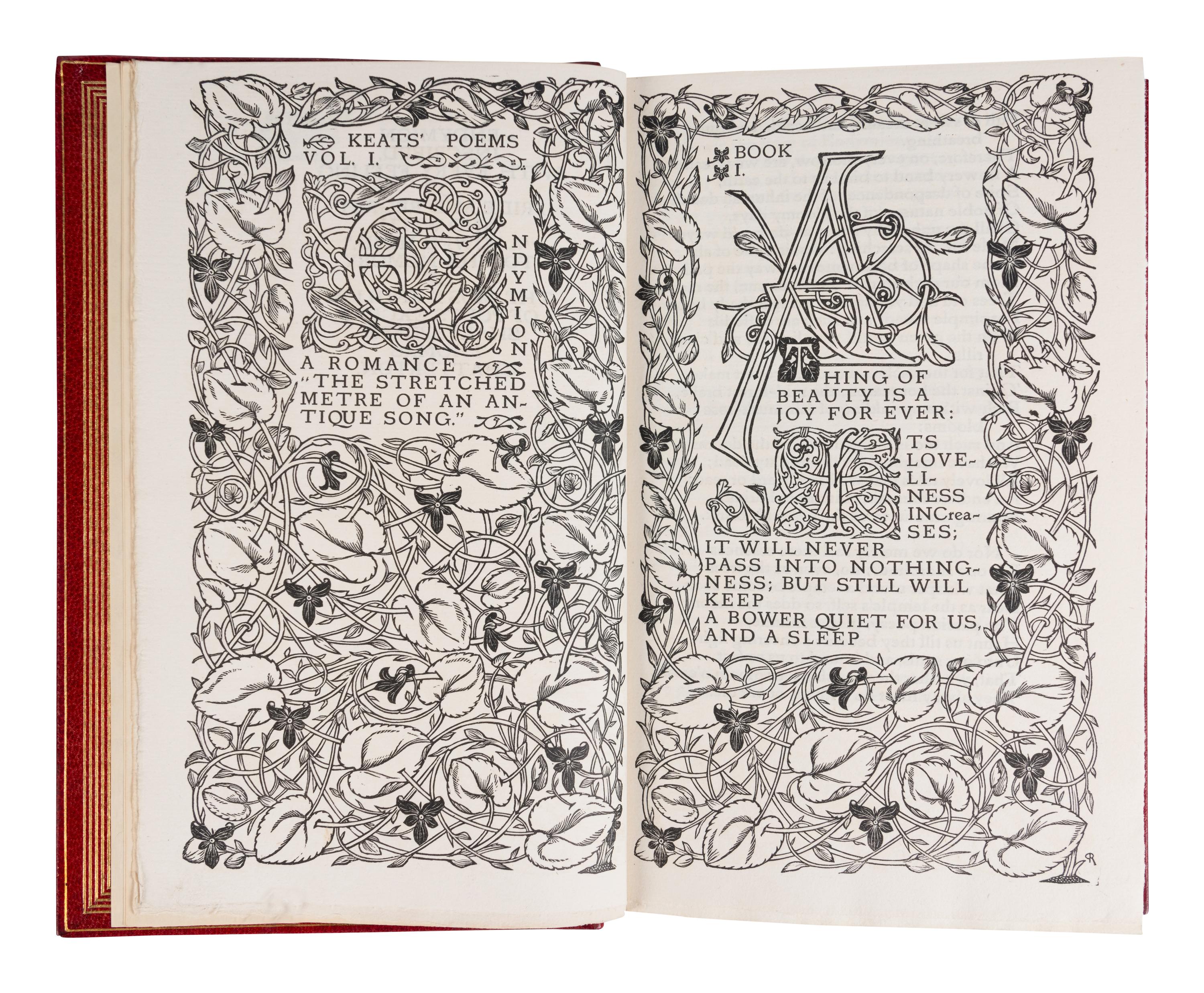 [FINE PRESS -- VALE PRESS]. KEATS, John (1795-1821). Poems . Charles J. Holmes, editor. London: Ballantyne Press for Hacon and Ricketts,1898.