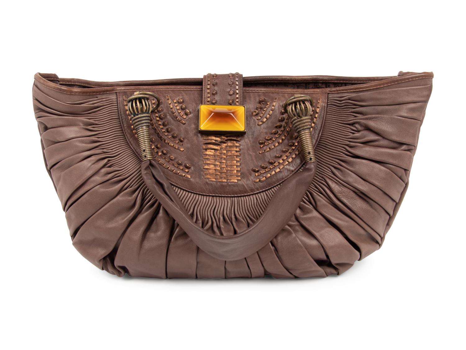 Christian Dior Brown Leather Hobo Bag, 1990-2000s