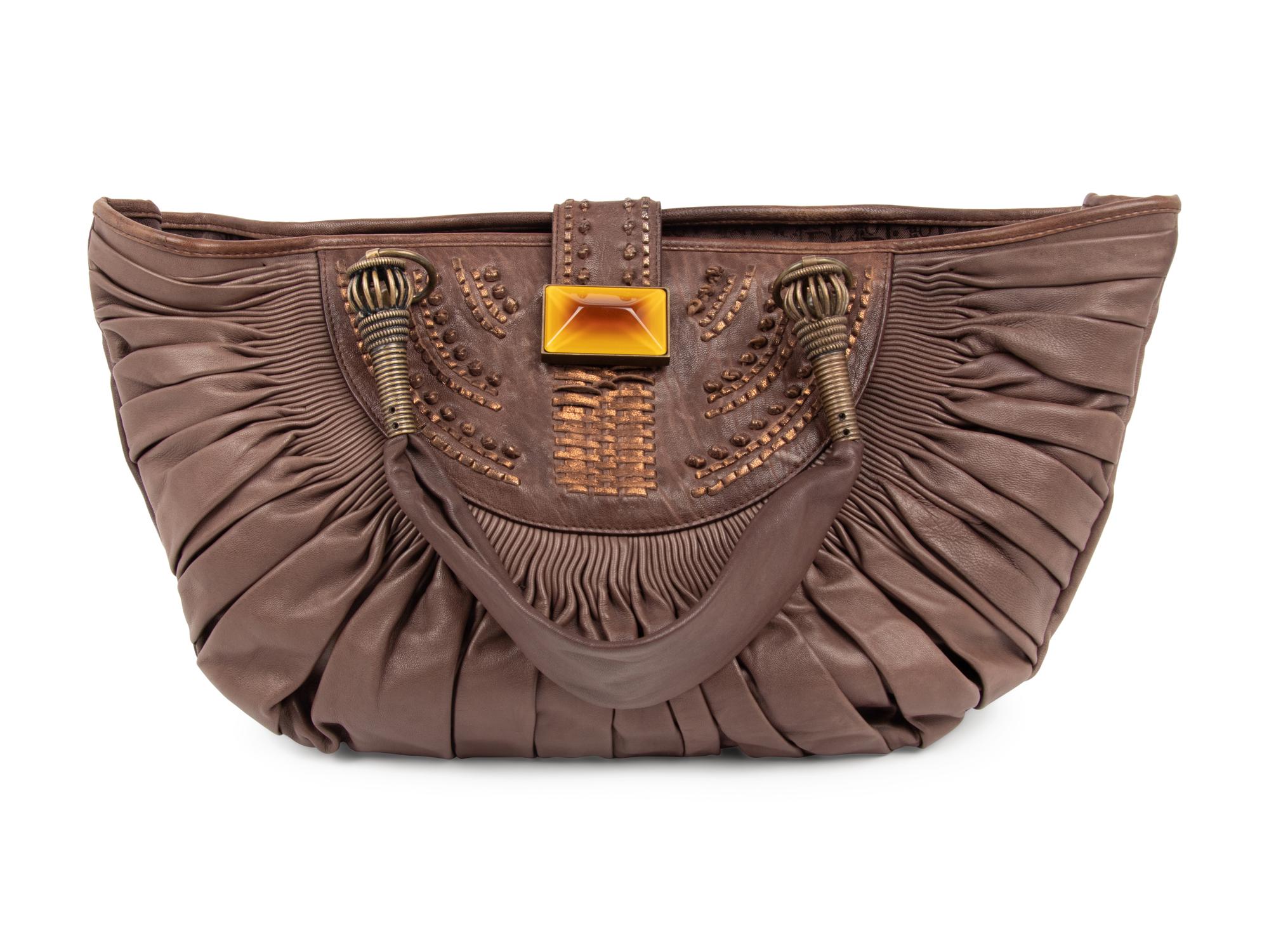 Christian Dior Brown Leather Hobo Bag, 1990-2000s