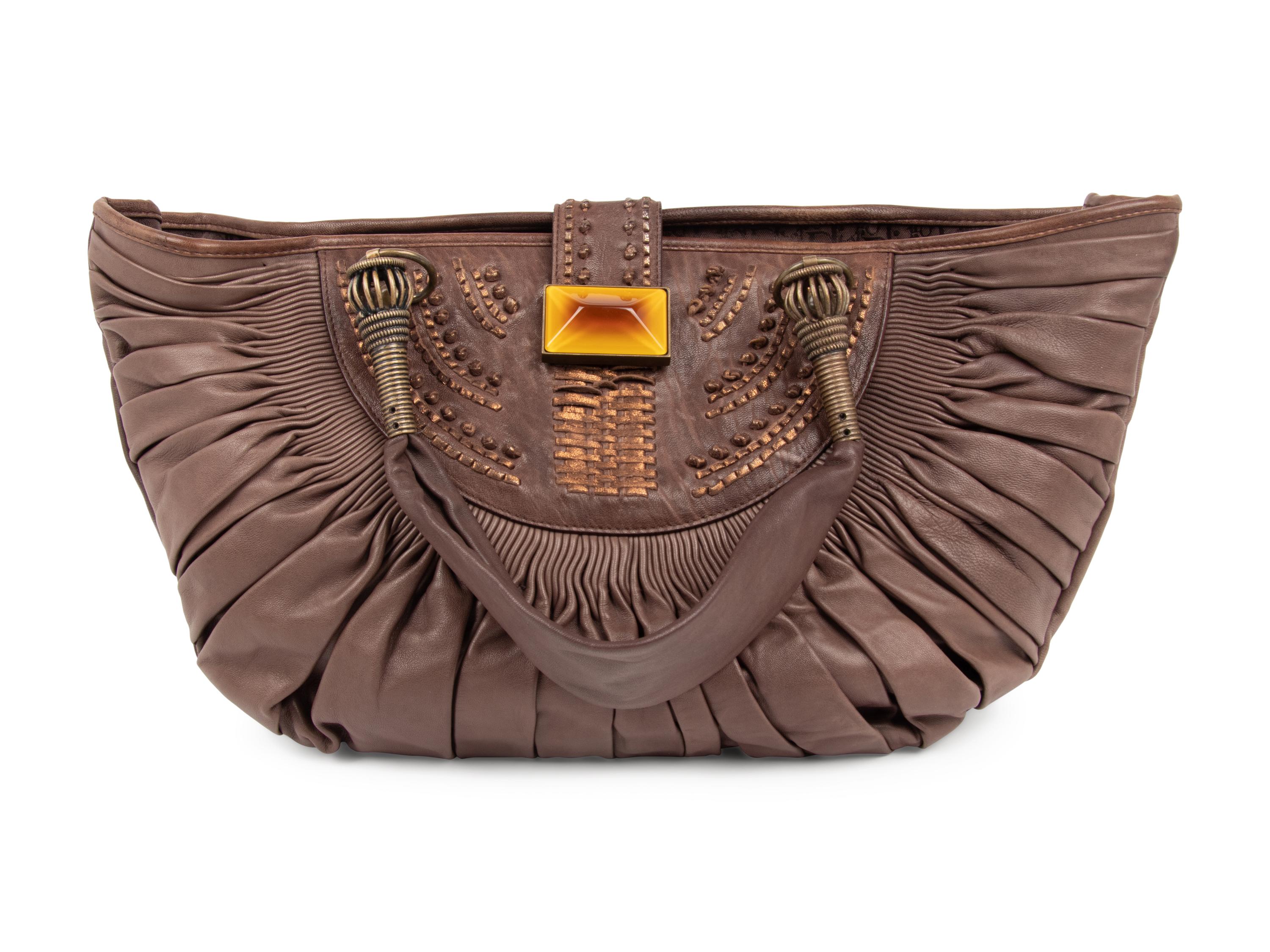 Christian Dior Brown Leather Hobo Bag, 1990-2000s