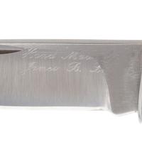 Early Jimmy Lile Lockback Folding Knife, Staghorn Handle, Full Name Engraved on Blade