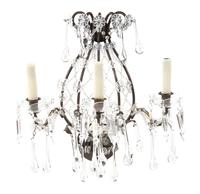 A French Beaded Sconce Height 15 1/2 inches — LATE 19TH CENTURY