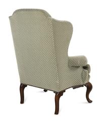 A Queen Anne Style Mahogany Wing-Back Armchair