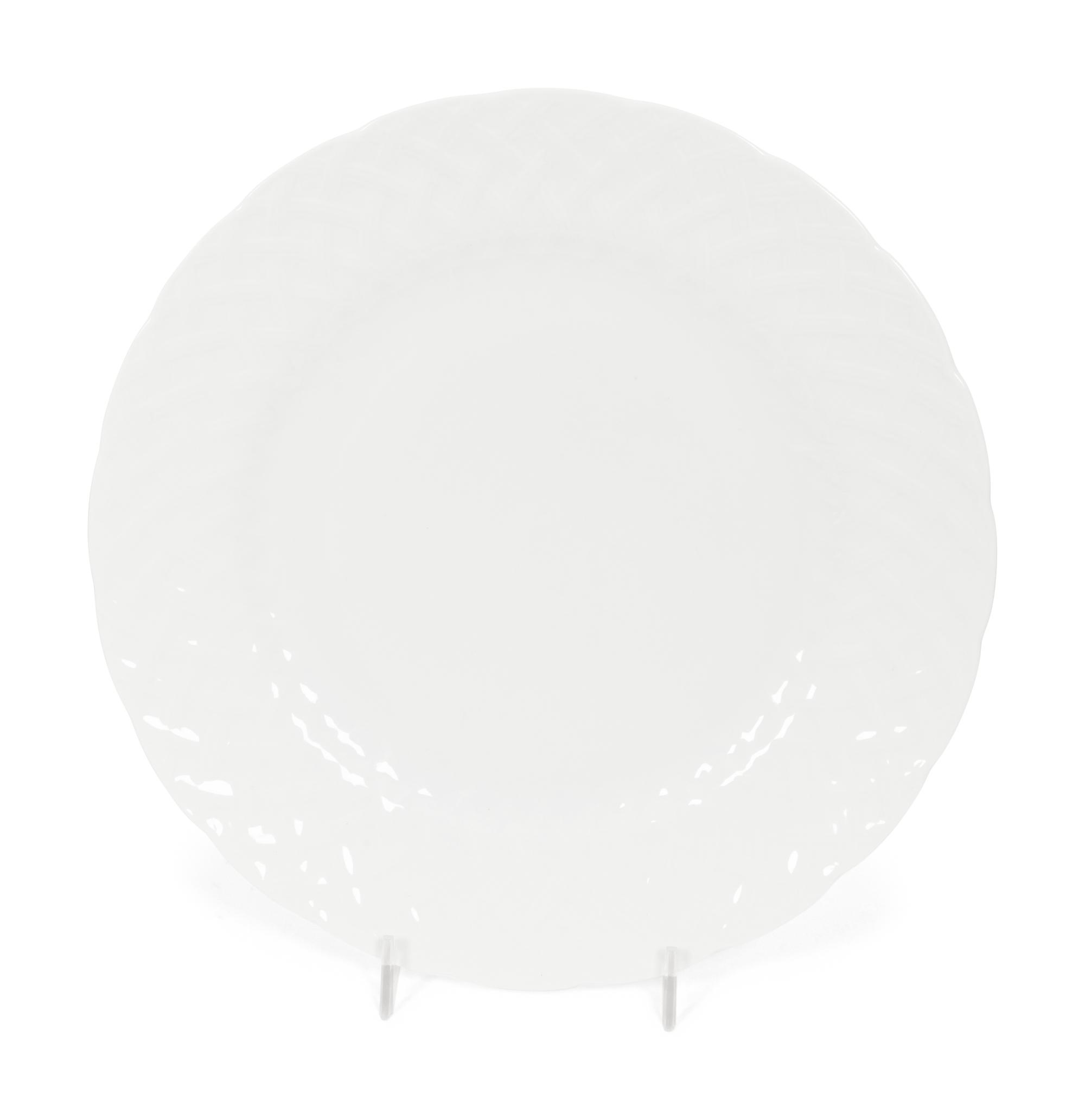 A Set of Twenty-Two Bernardaud Limoges Vannerie Porcelain Dinner Plates