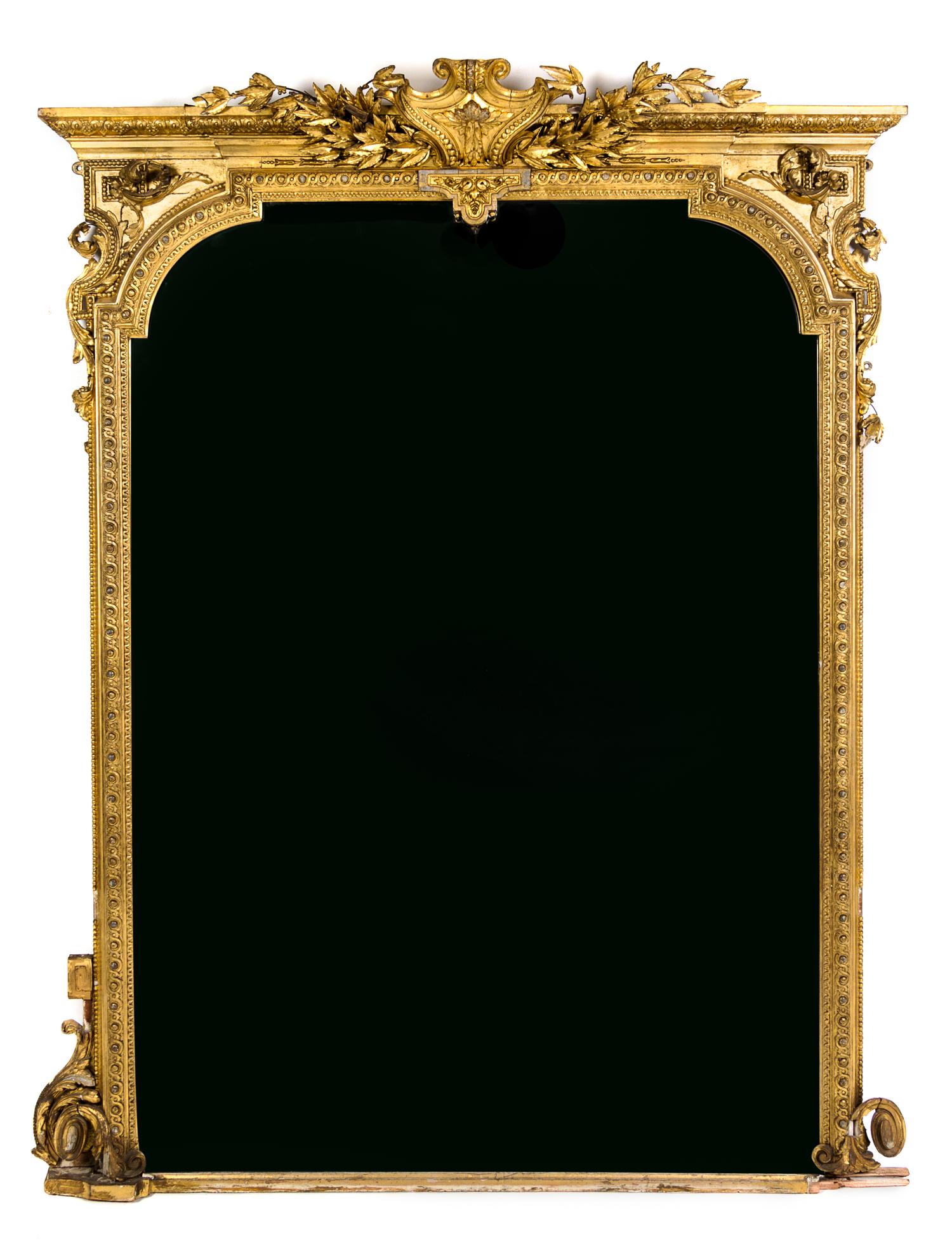 A Victorian Giltwood Mirror Height 79 inches. — 19TH CENTURY