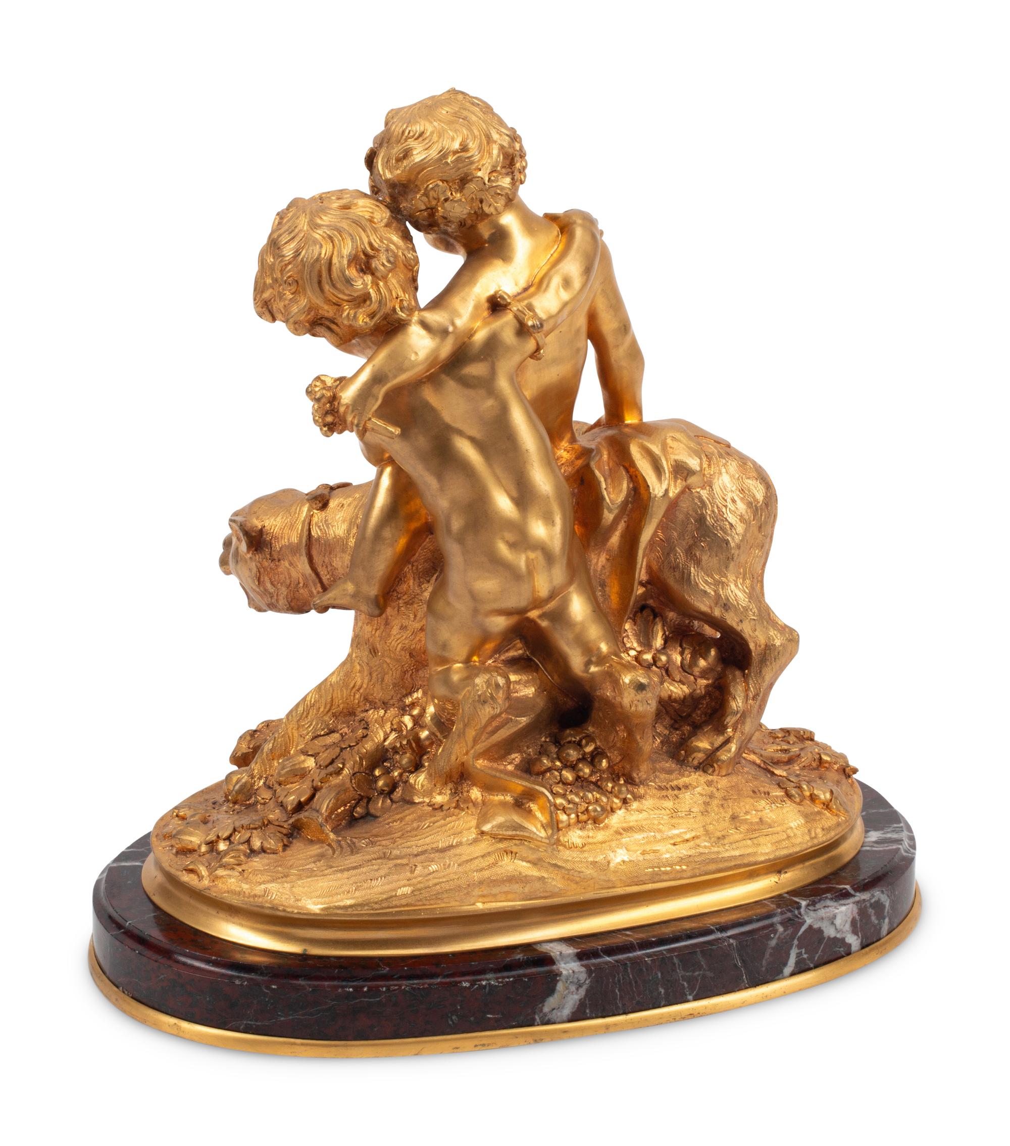 A French Gilt Bronze Figural Group
