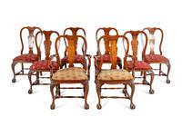 A Set of Eight George II Style Mahogany Dining Chairs