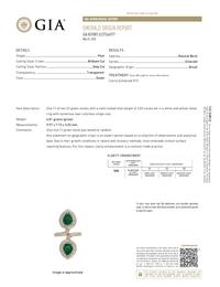 EMERALD AND DIAMOND BY-PASS RING