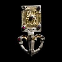 An Ostrogothic Gilt-Silver and Stone Belt Buckle