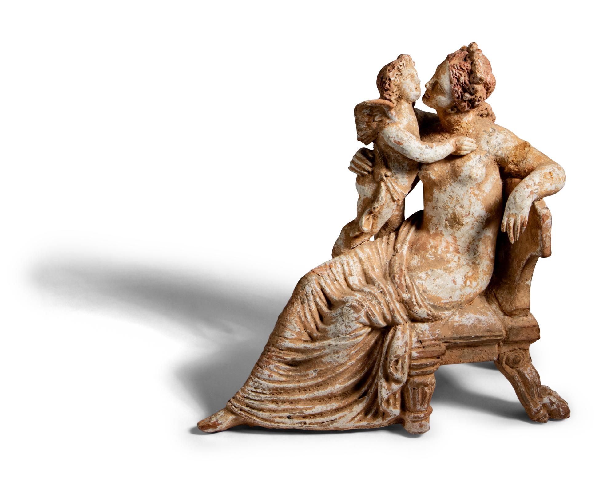 A Neoclassical Terracotta Venus with Eros