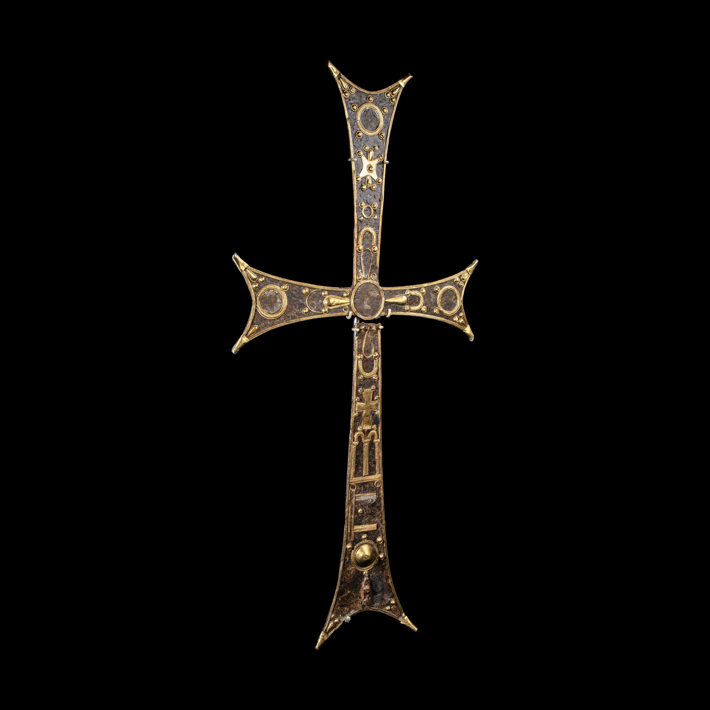 A Byzantine Iron and Gilt-Bronze Processional Cross