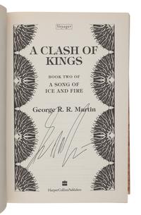 MARTIN, George R. R. (b. 1948). [A Song of Ice and Fire series:] A Game of Thrones -- A Clash of Kings -- A Storm of Swords -- A Feast for Crows . London: Voyager, Harper Collins, 1996, 1998, 2000, 2005.