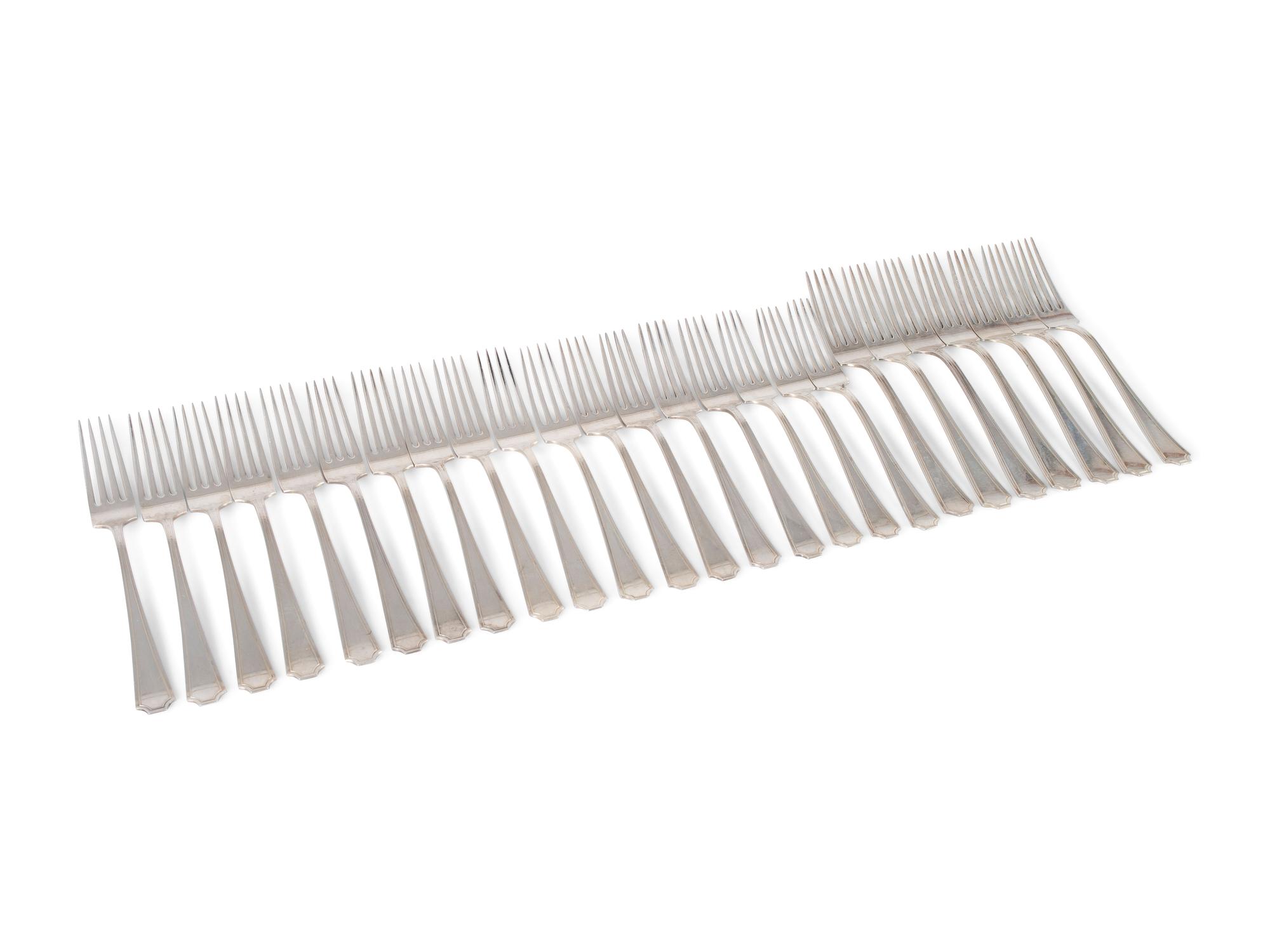 An Assembled Gorham and Durgin Silver Flatware Service