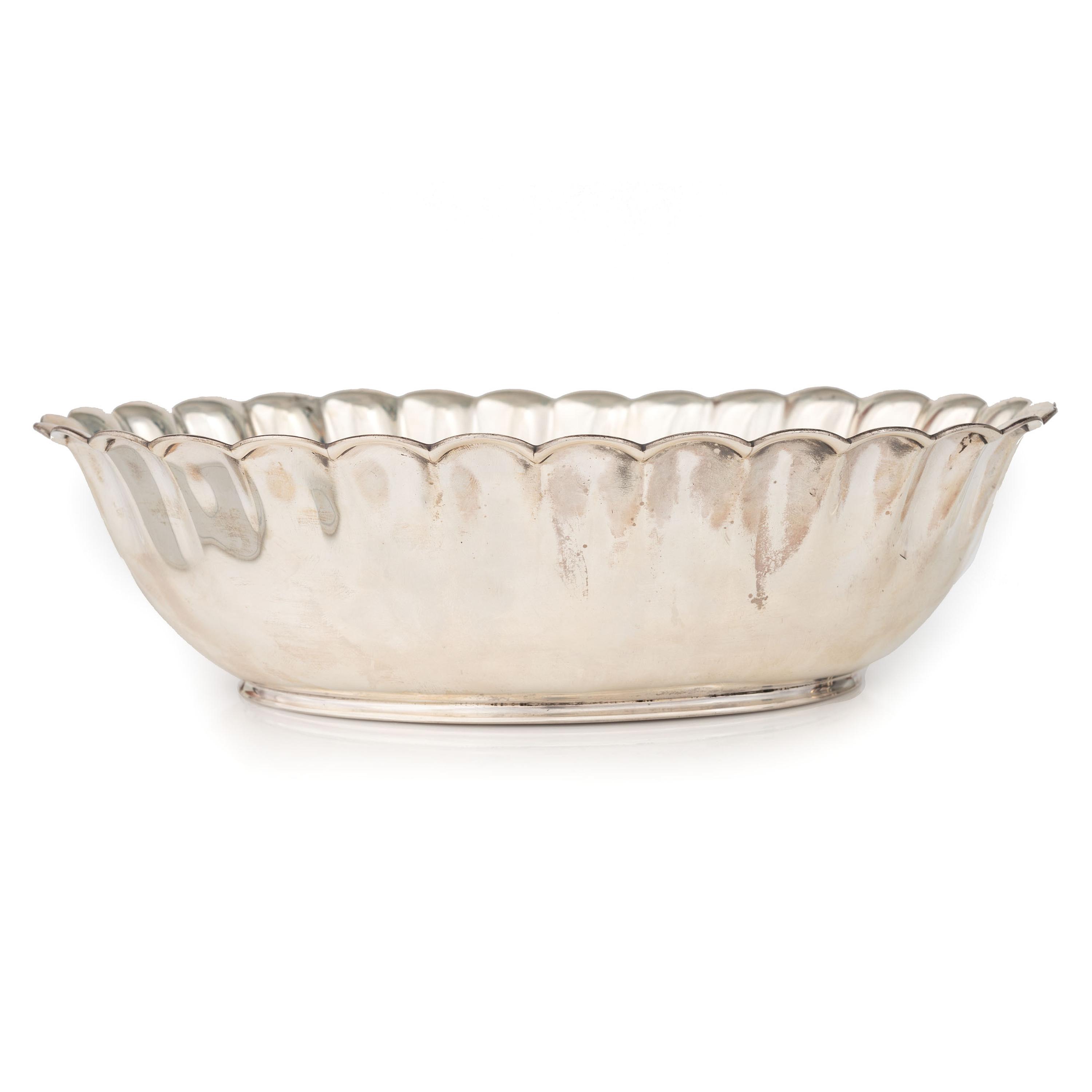 Sterling Silver Tiffany & Co. Bowl, Enhanced by Artist with Inlaid Chrysocolla Cabochons
