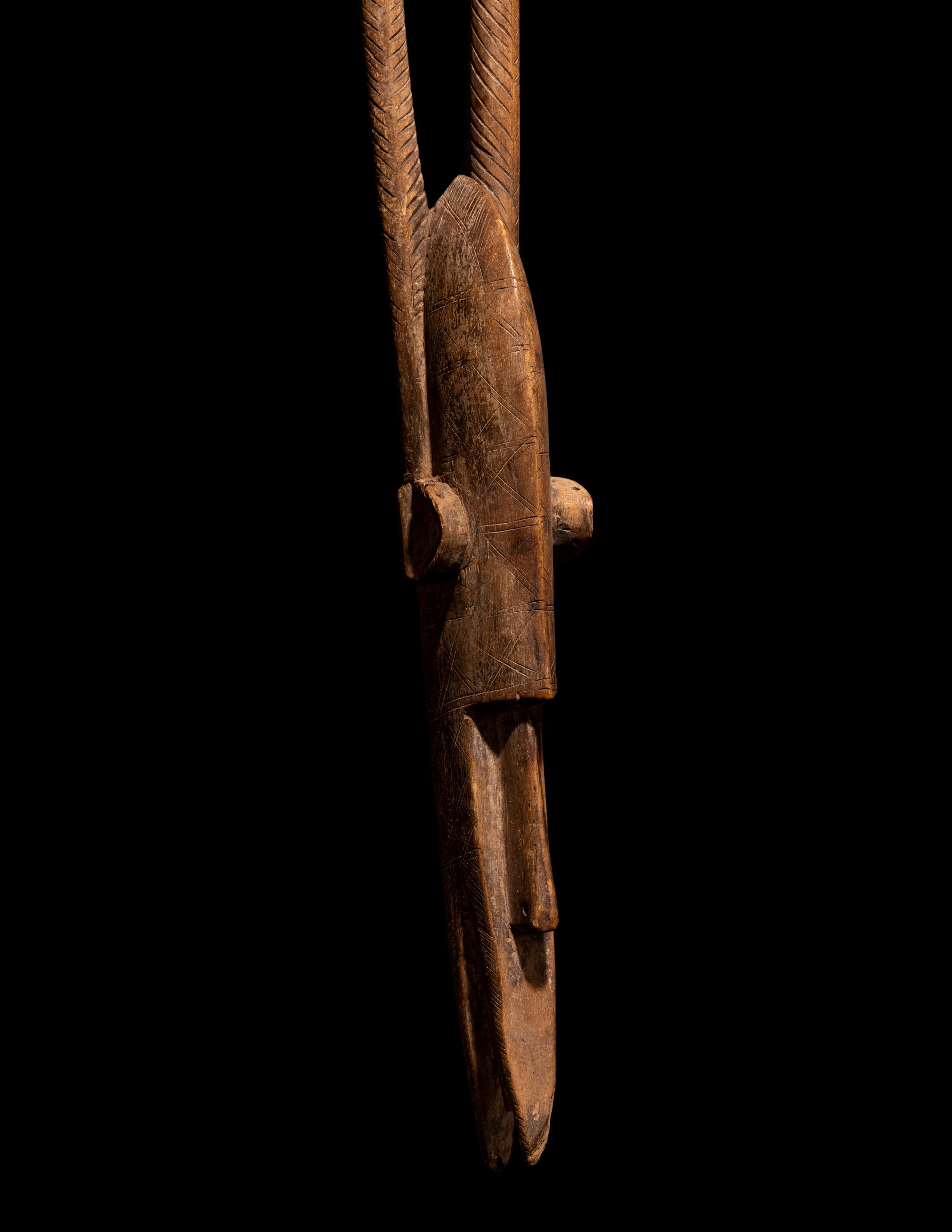 A Bamana Wood Antelope (Chiwara)