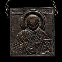 A Greek Orthodox Pilgrim's Scapular, with Icon of St. Nicholas