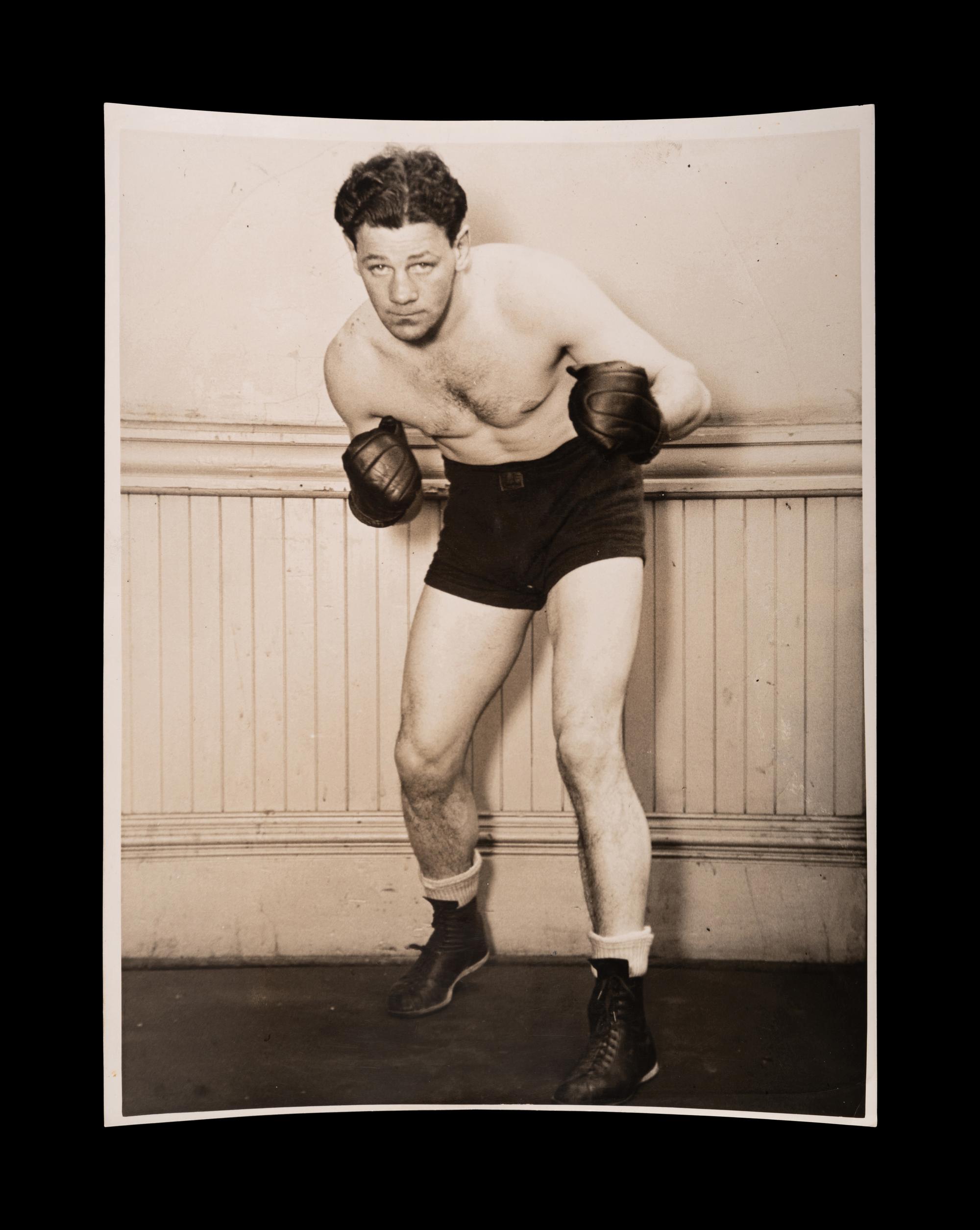 A Group of 22 Original Boxing Photographs Including Joe Louis and Jack Dempsey,