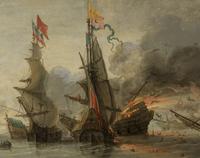A Naval Engagement Between the Christians and the Turks