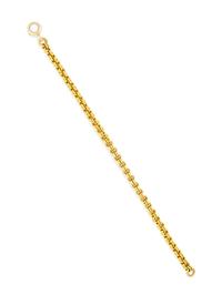 YELLOW GOLD DOUBLE LINK CABLE CHAIN BRACELET
