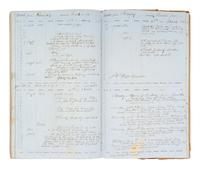 [MARITIME]. Log of the Barques Wavelet , Looling , and J.H. Wills documenting journeys in East Asia, ca 1862-1865. [ With: ] Notebook containing sea shanties and sketches of ships, ca 1862-63.