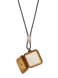 Carter, Gough & Co., Edwardian, Diamond and Enamel Locket Pendant