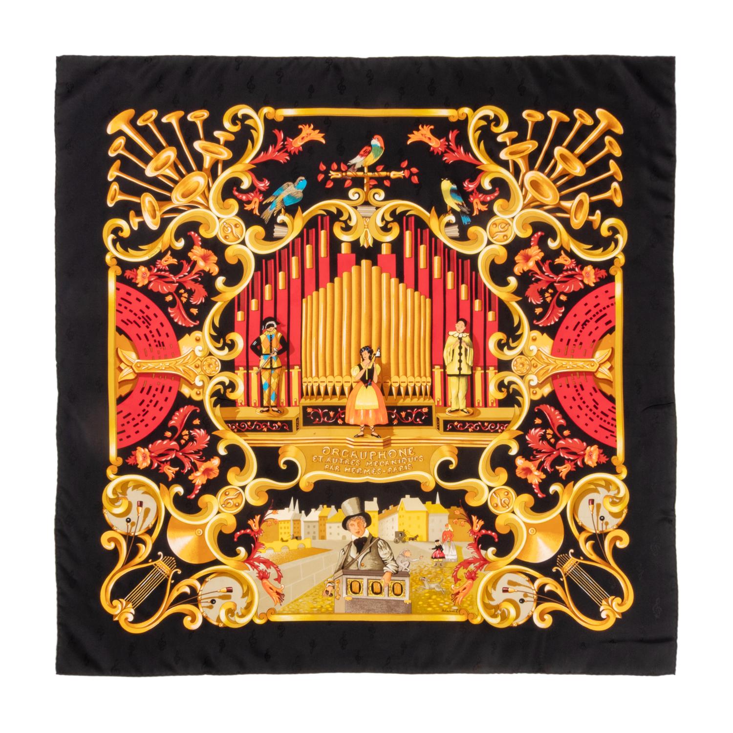 Three Scarves: Two 90 cm Hermès, One Ferragamo