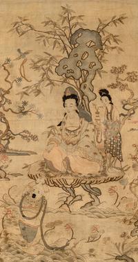 A Kesi Woven Silk 'Guanyin' Panel