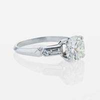 A Diamond and Platinum Ring 1.75 Carat Round Brilliant Diamond, GIA Certified
