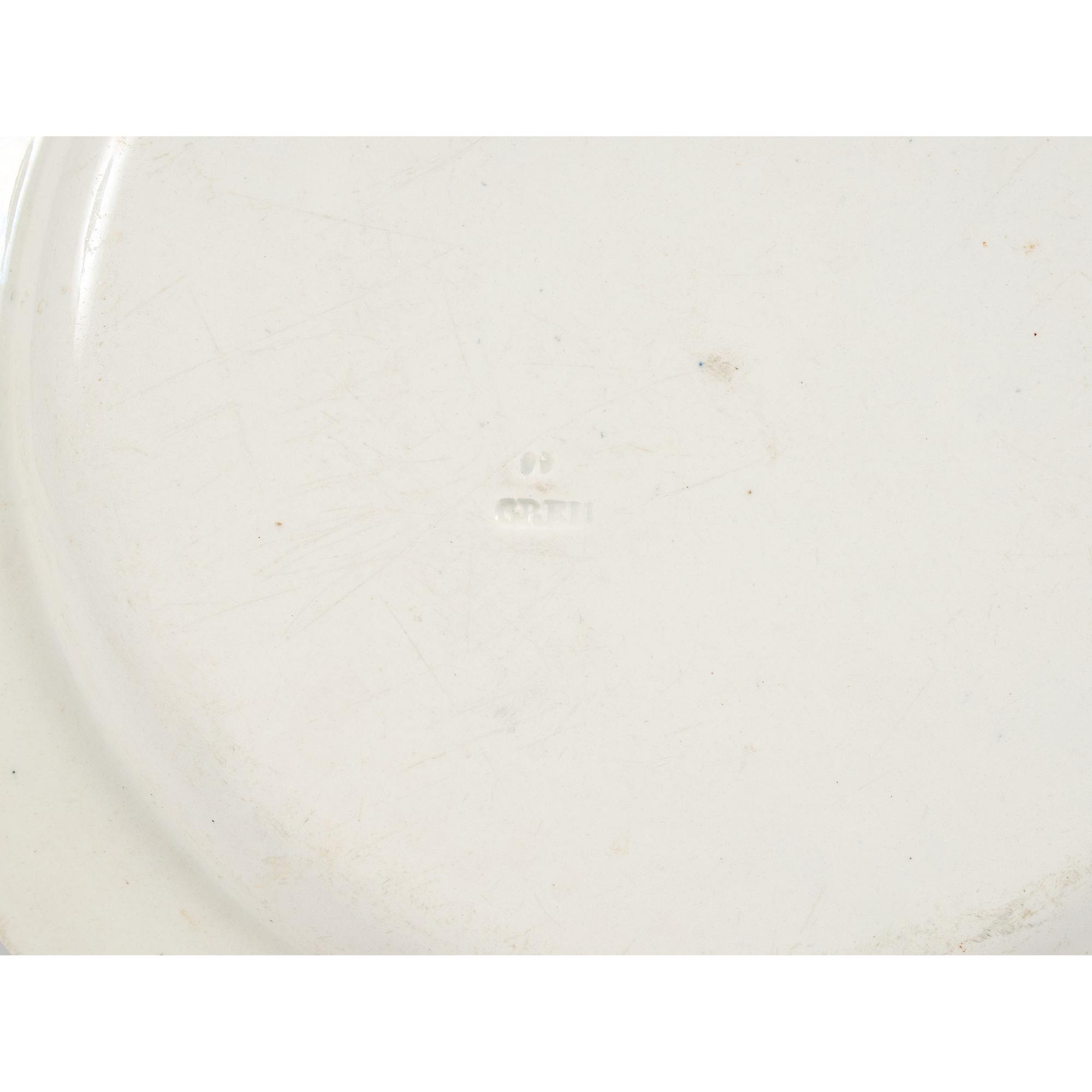 Three Creil Faience Transfer-Decorated Cabinet Plates