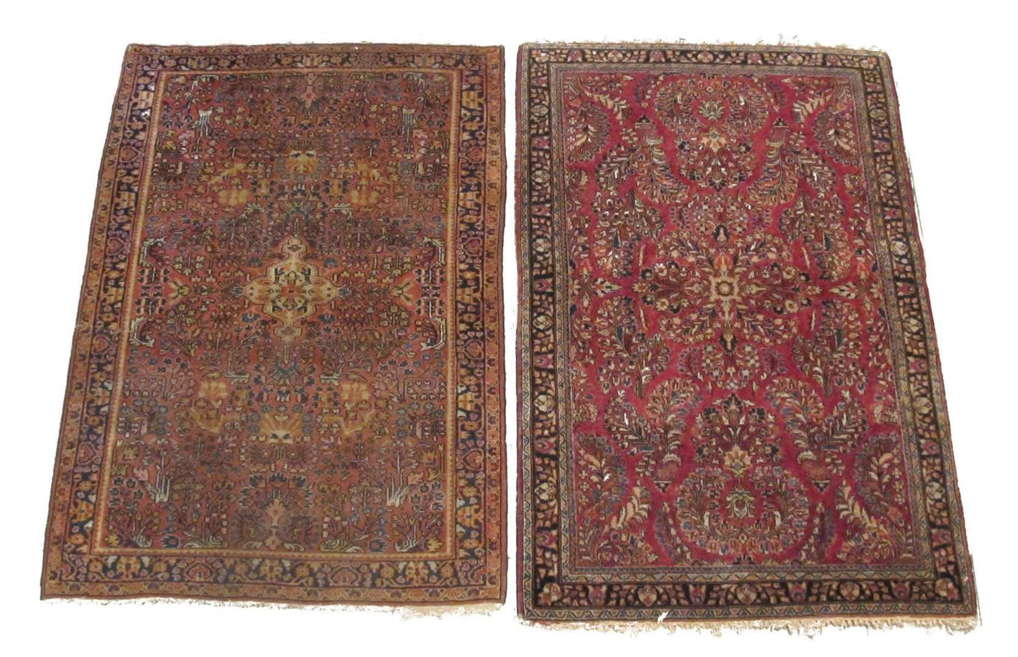 Two Sarouk rugs west persia, circa 1925