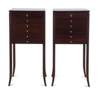 A Pair of Contemporary Stained Oak Chests of Drawers