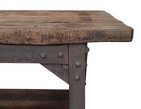 An Industrial Wood and Steel Table 95" W x 30.5" D x 33" H — United States, Early 20th Century