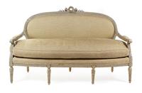 A Louis XVI Painted Sofa Height 44 1/2 x width 72 inches. — CIRCA 1800