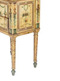 A Pair of North Italian Neoclassical Painted Commodini