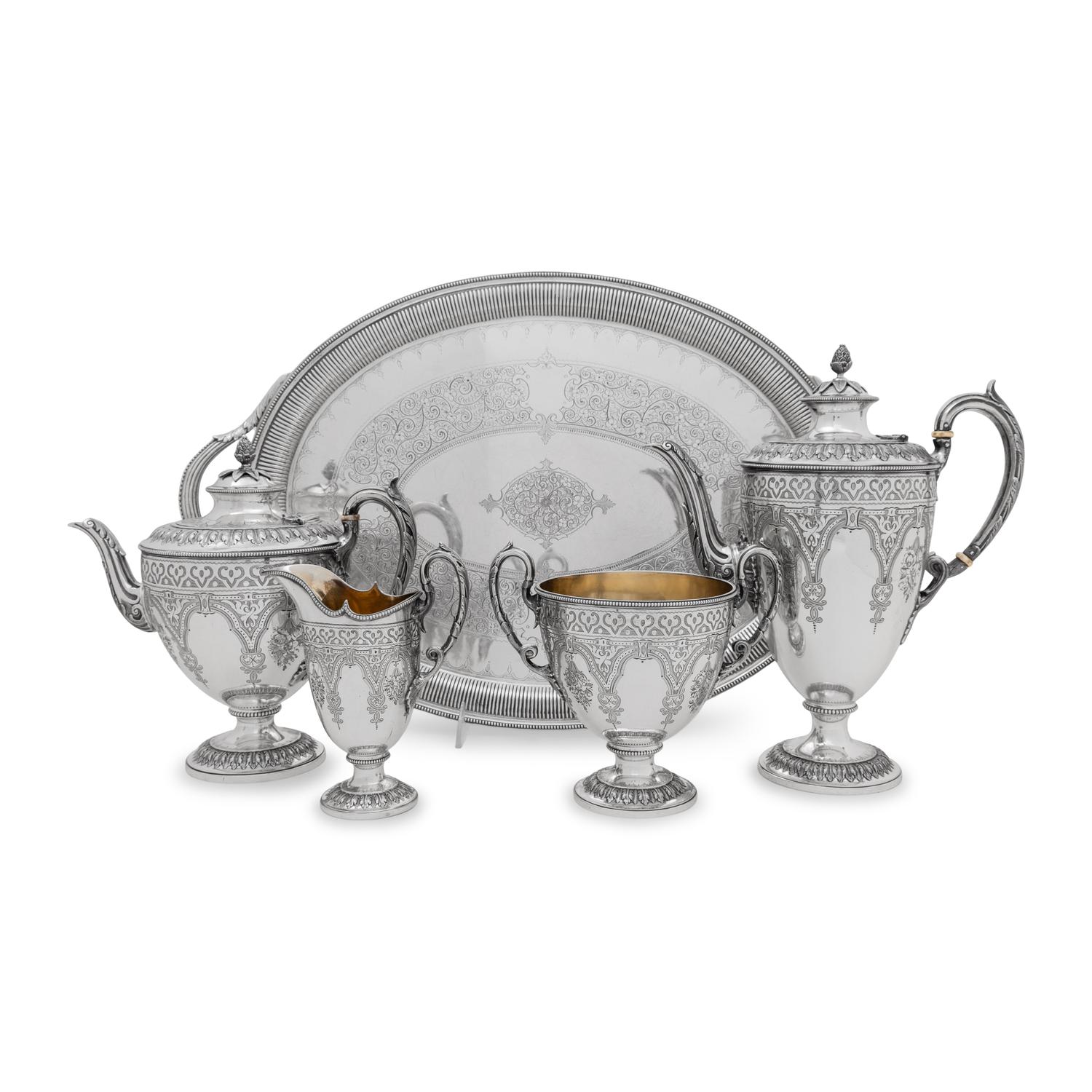 A Victorian Silver Tea and Coffee Service
