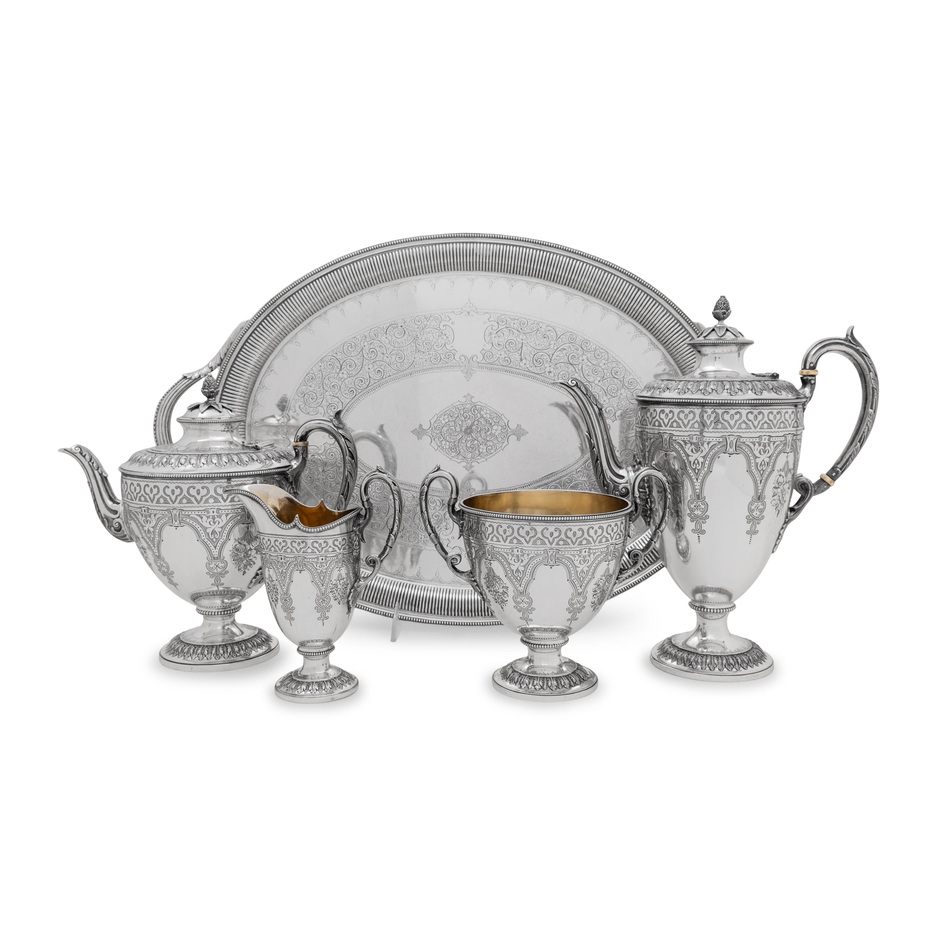 A Victorian Silver Tea and Coffee Service