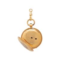 YELLOW GOLD AND ENAMEL POCKET WATCH CASE
