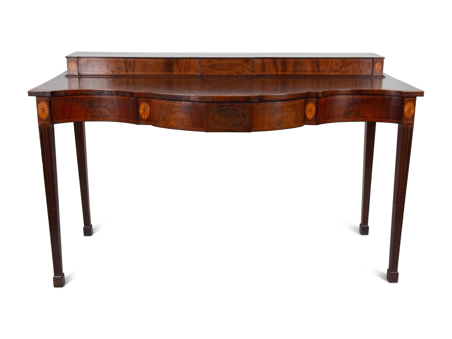 A George III Mahogany Step-Back Serving Table — CIRCA 1790