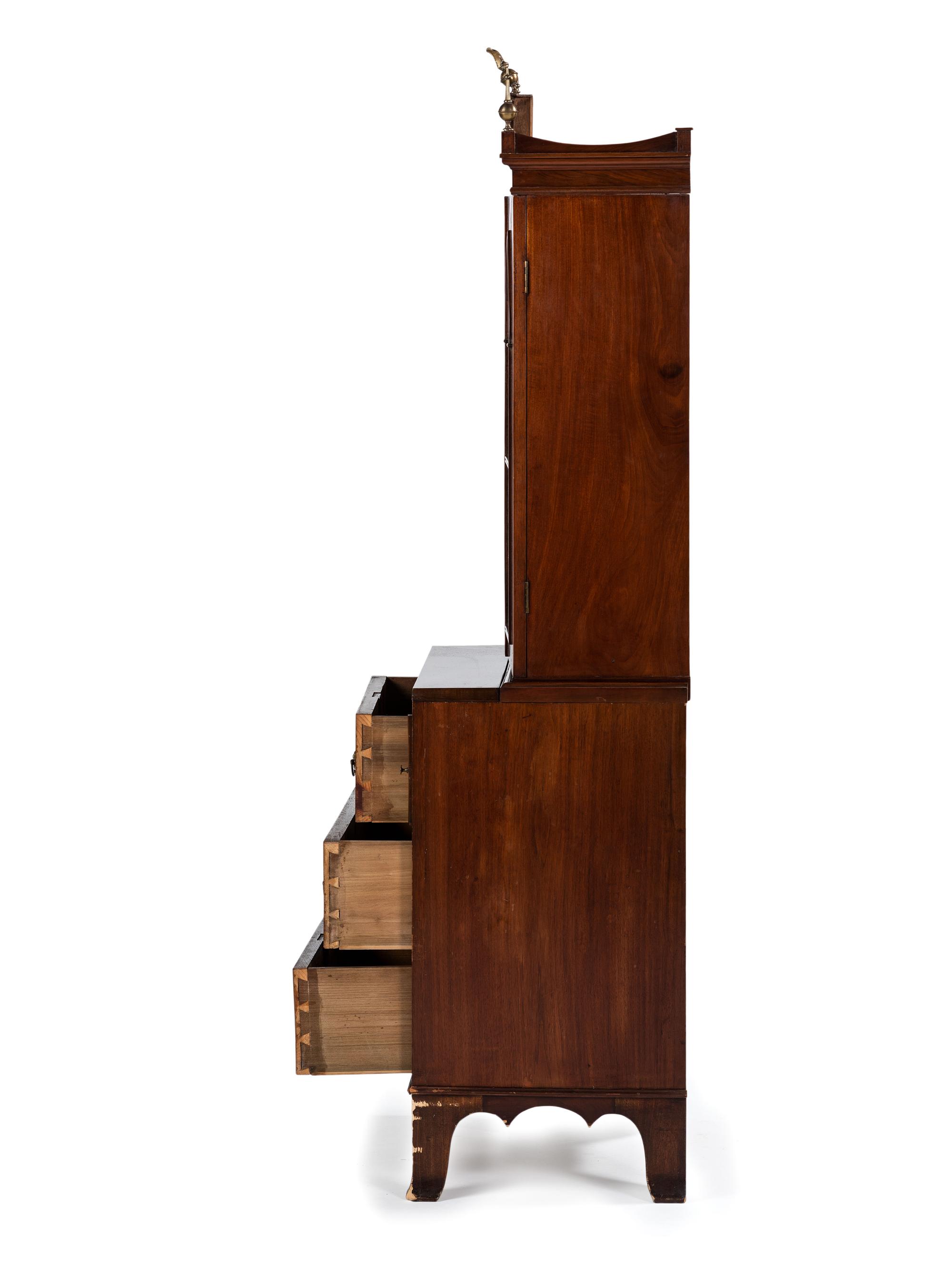 A Federal Style Mahogany Diminutive Secretary Bookcase
