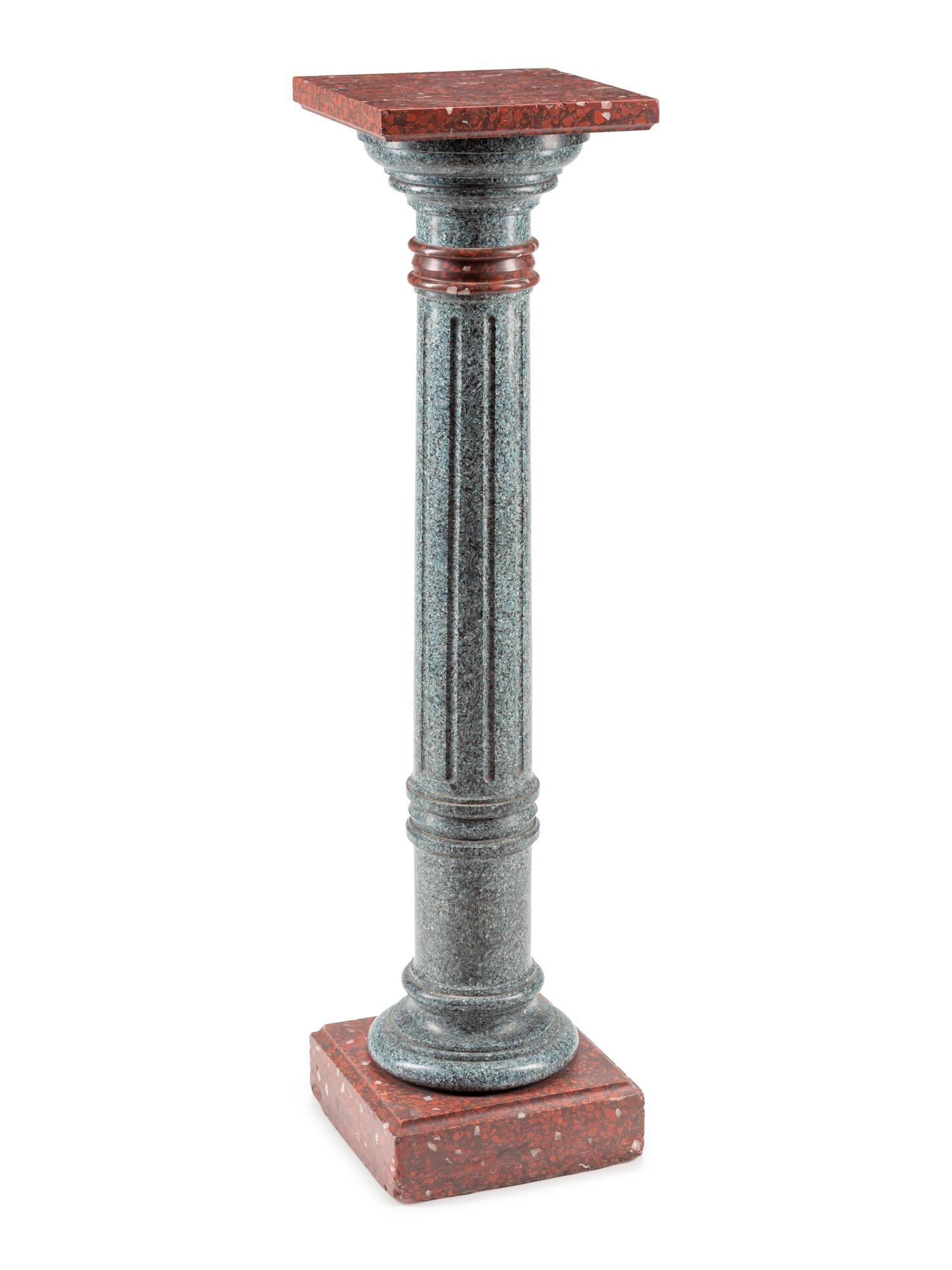 A Continental Bi-Color Marble Pedestal