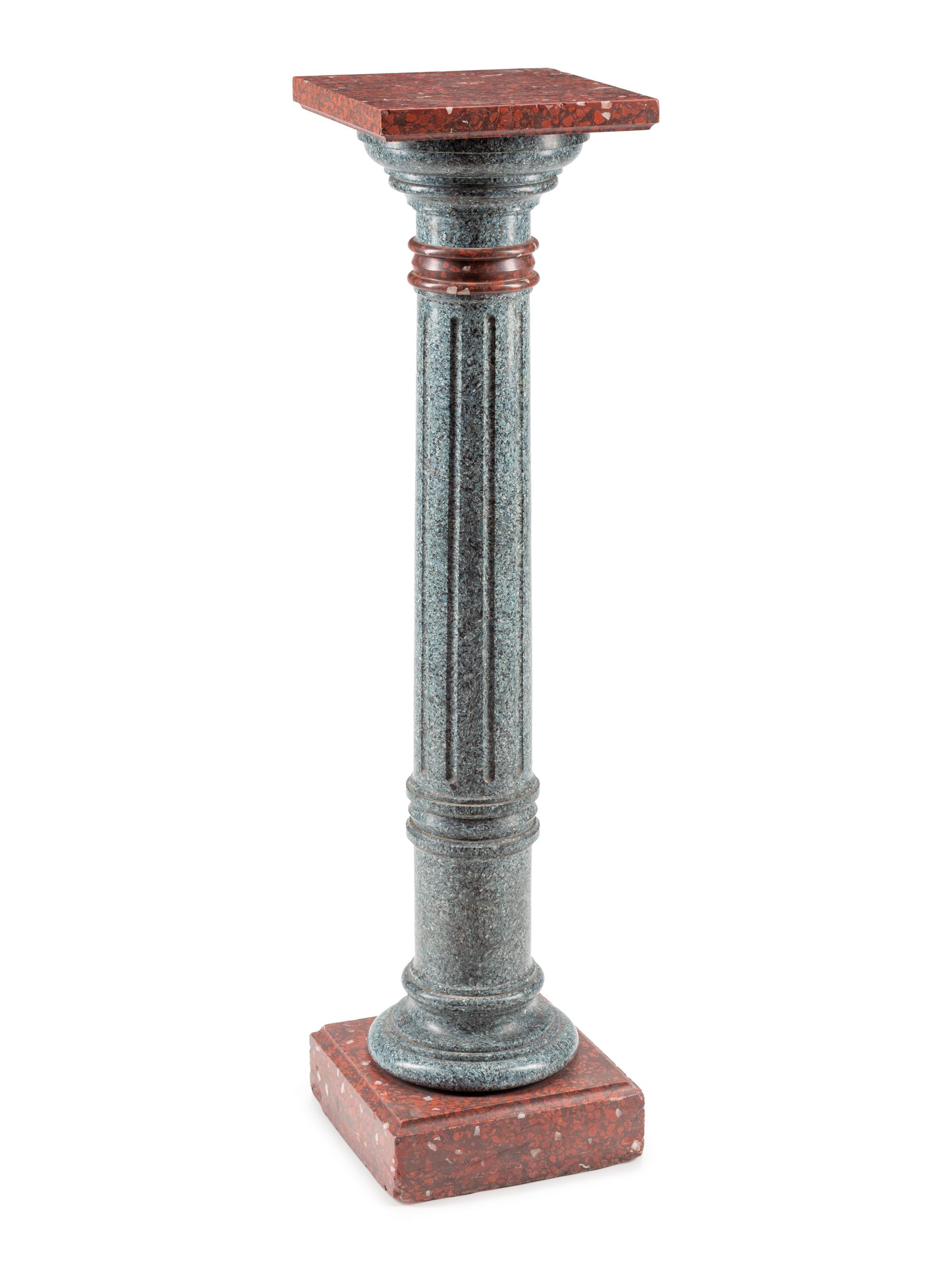A Continental Bi-Color Marble Pedestal