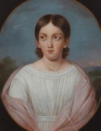 American School 19th Century, A Pair of Portraits: A Boy and Girl