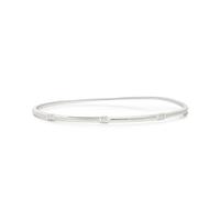 ANNA SHEFFIELD, WHITE GOLD AND DIAMOND 'CELESTINE THREE CLUSTER' BANGLE BRACELET