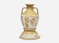 A Wedgwood Yellow Dip Jasperware Portland Vase, UK, late 19th century