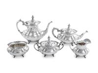 An American Silver Five-Piece Tea and Coffee Service