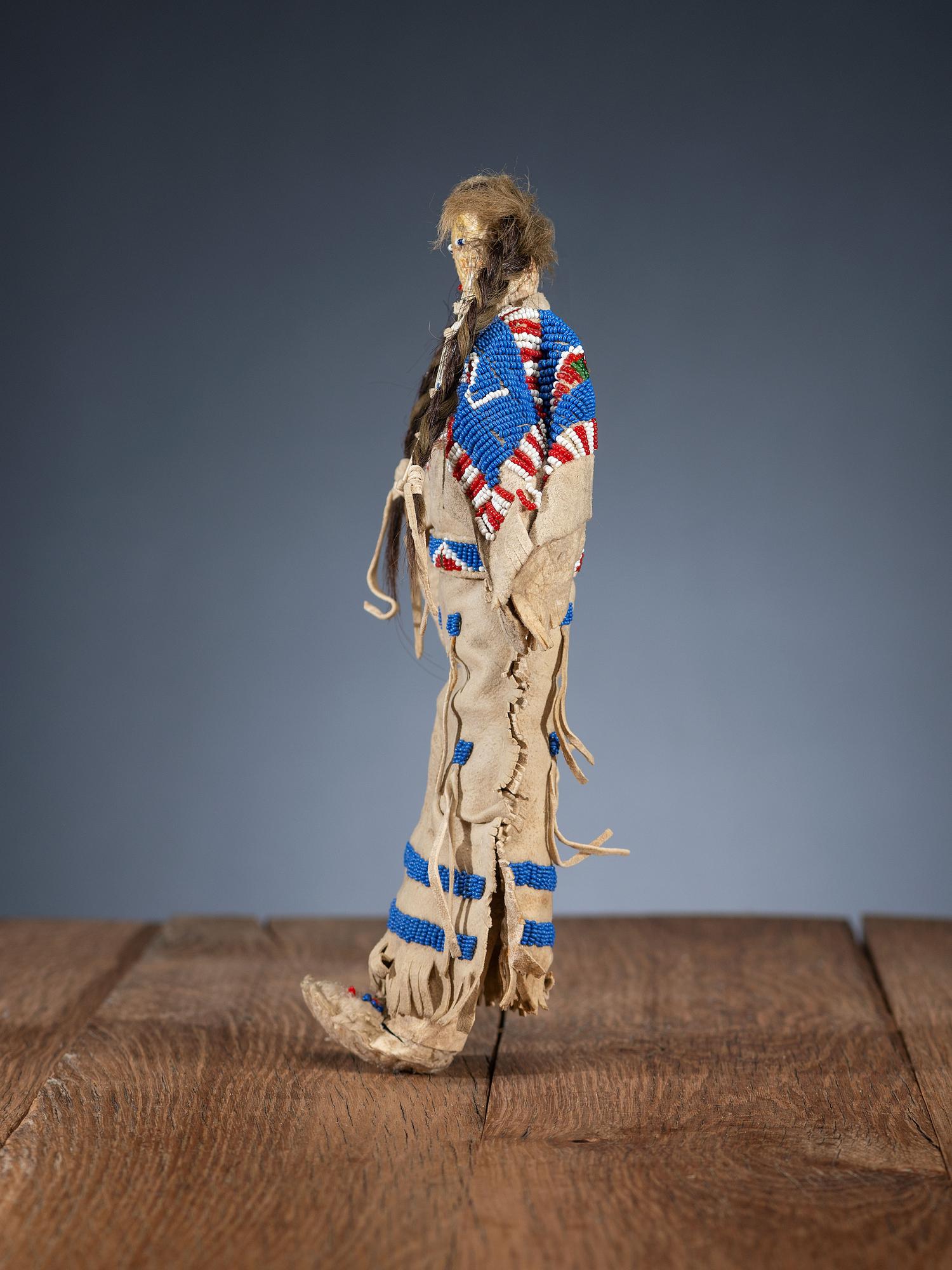 Sioux Beaded Hide Doll